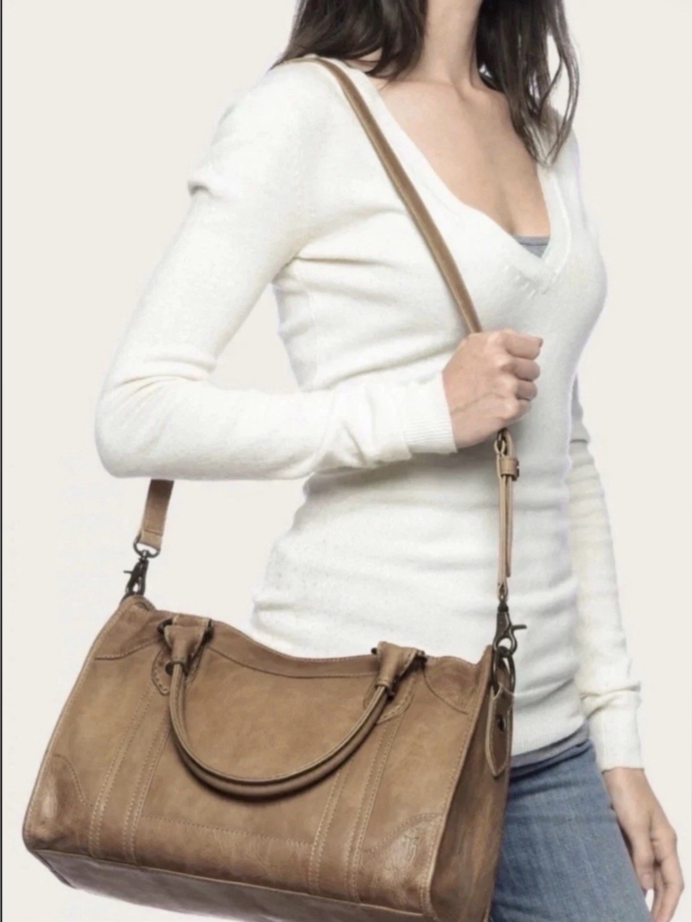 Frye Tan Leather Satchel - Picture 12 of 12